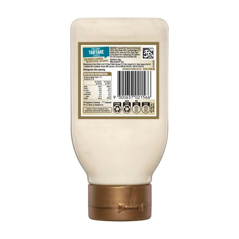Heinz Seriously Good Creamy Tartare Sauce For Seafood - 295mL