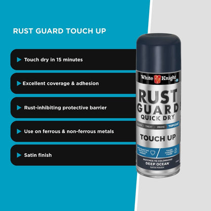 White Knight Rust Guard Deep Ocean Satin Touch Up Spray Paint - 300g