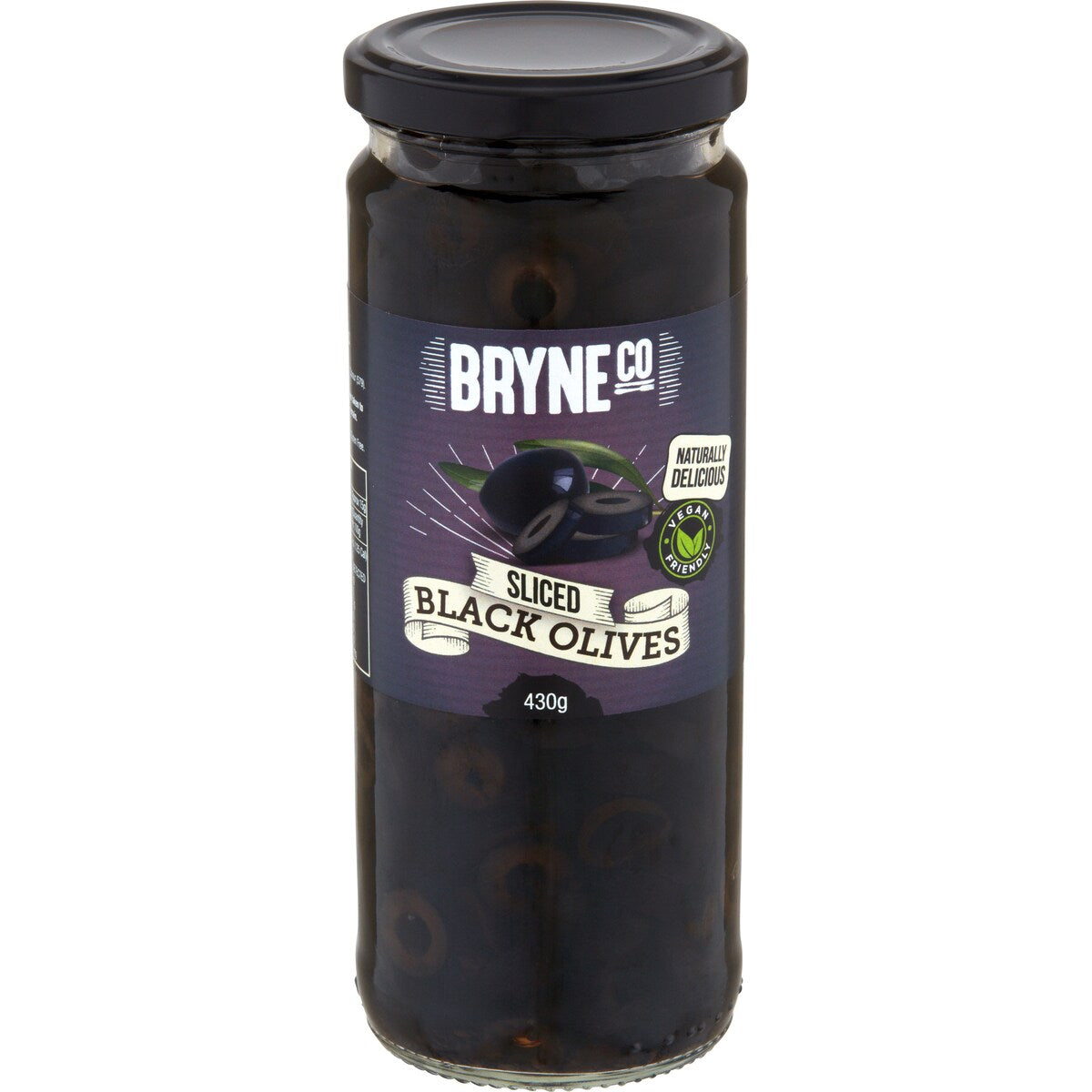 Bryne Co Sliced Black Olives 430g