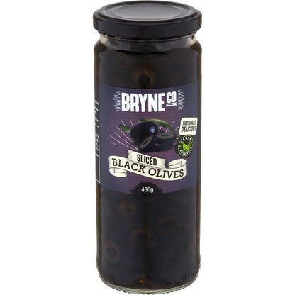 Bryne Co Sliced Black Olives 430g