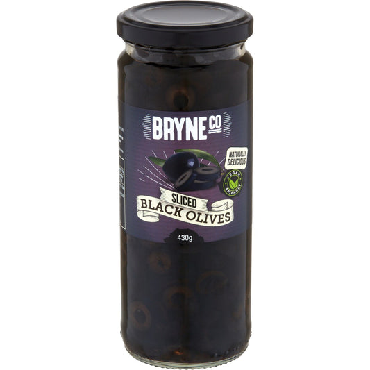 Bryne Co Sliced Black Olives 430g