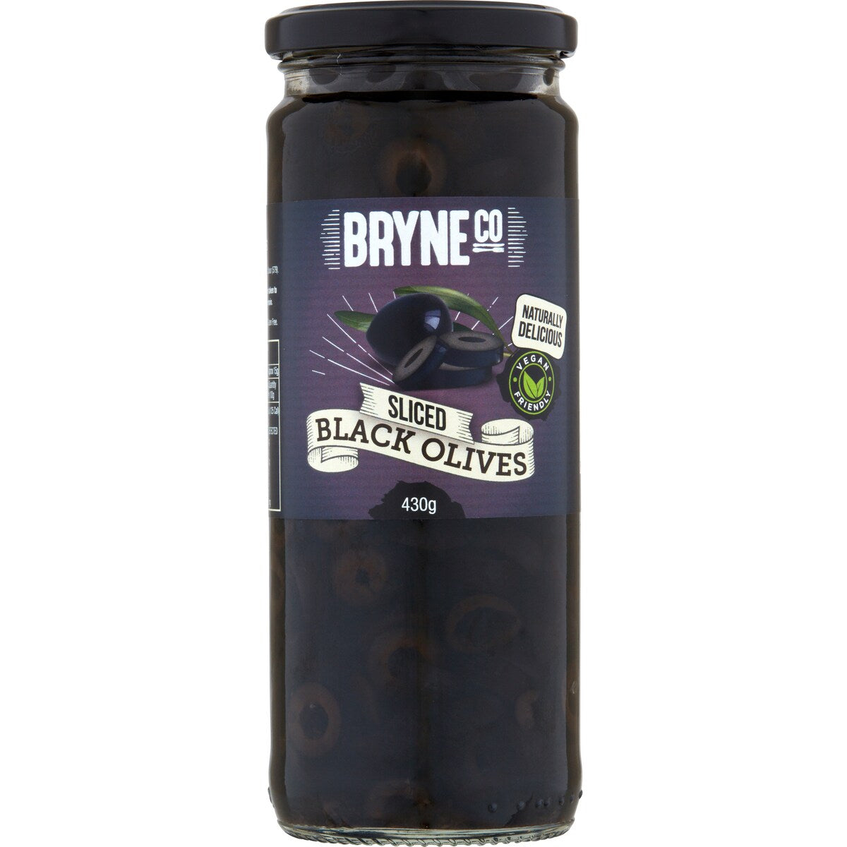 Bryne Co Sliced Black Olives 430g