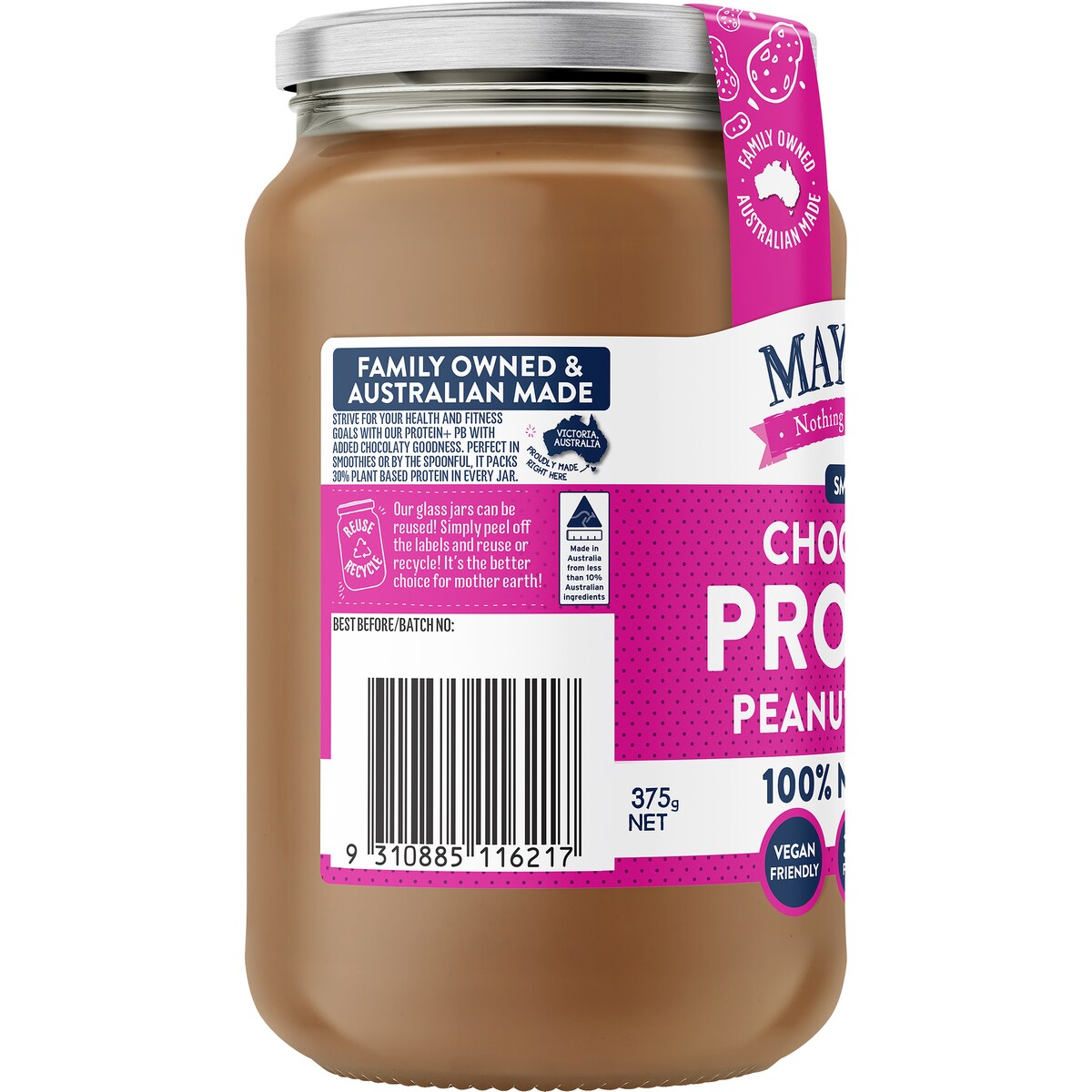 Mayver's Smooth Choc Protein Peanut Spread 375g