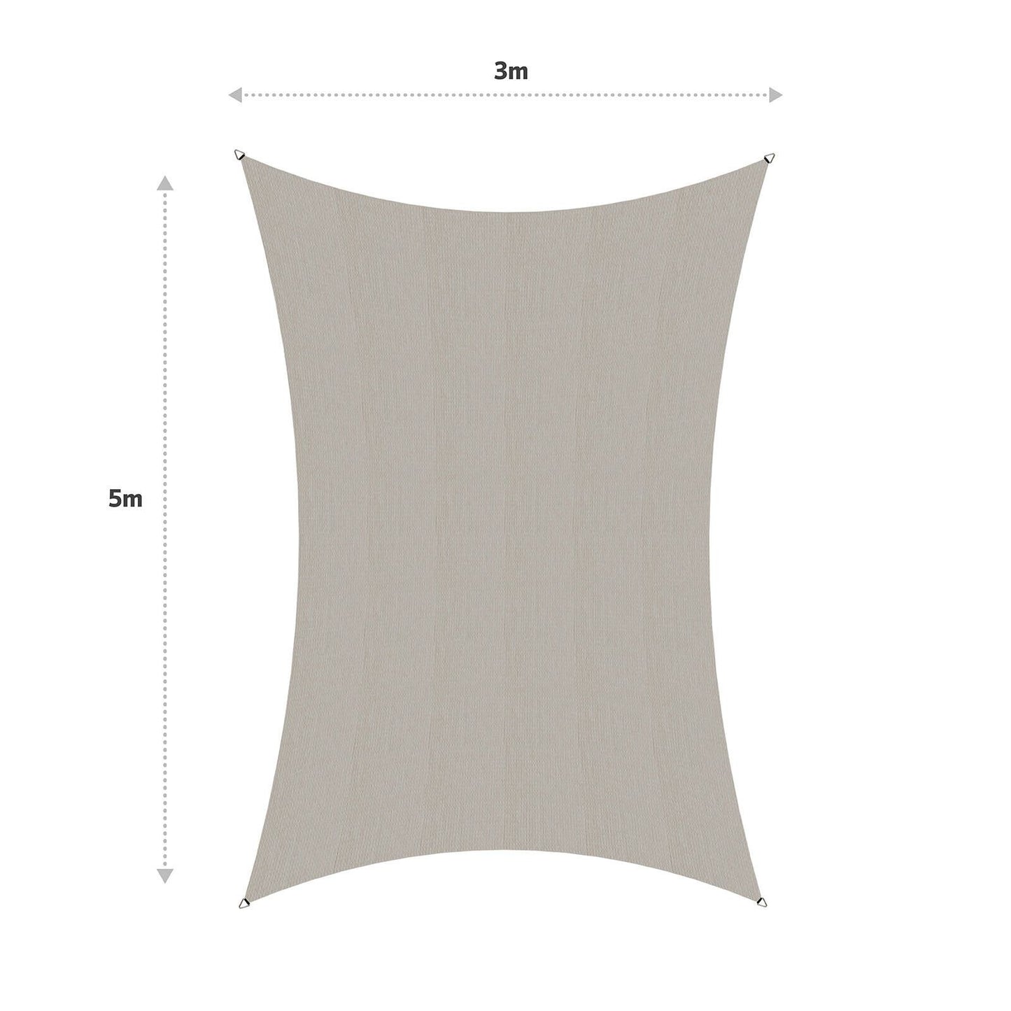 Coolaroo Shade Sail - 5 x 3m - Shell