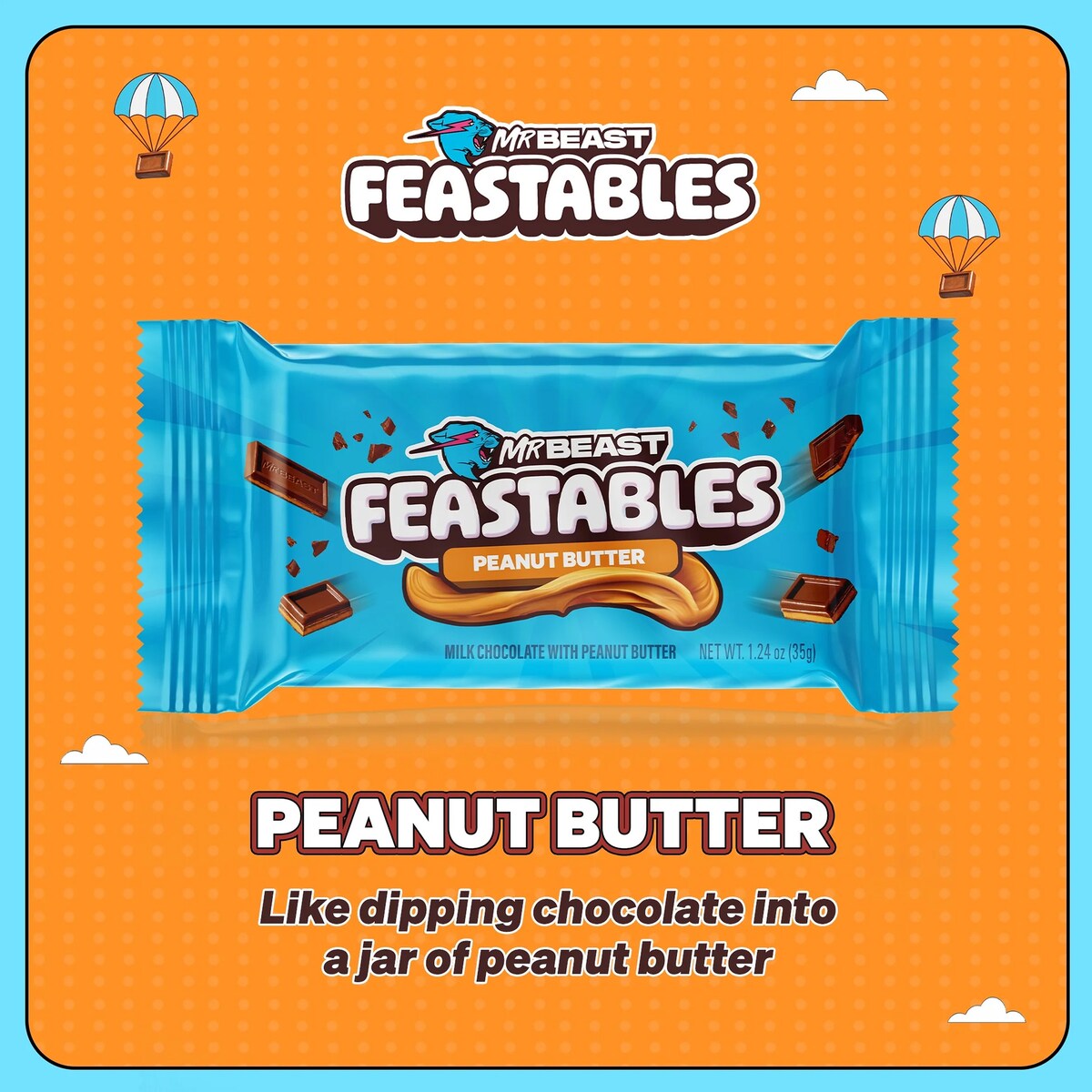 Mr Beast Feastables Peanut Butter Chocolate 35g