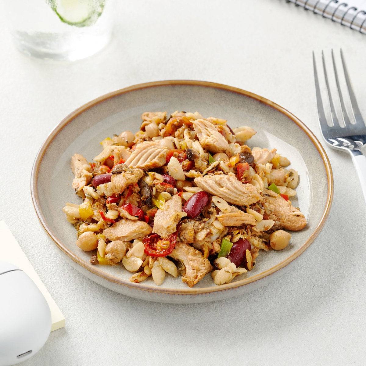 John West Salmon Bowl With Risoni Cherry & Sundried Tomato Olives Lemon 170g