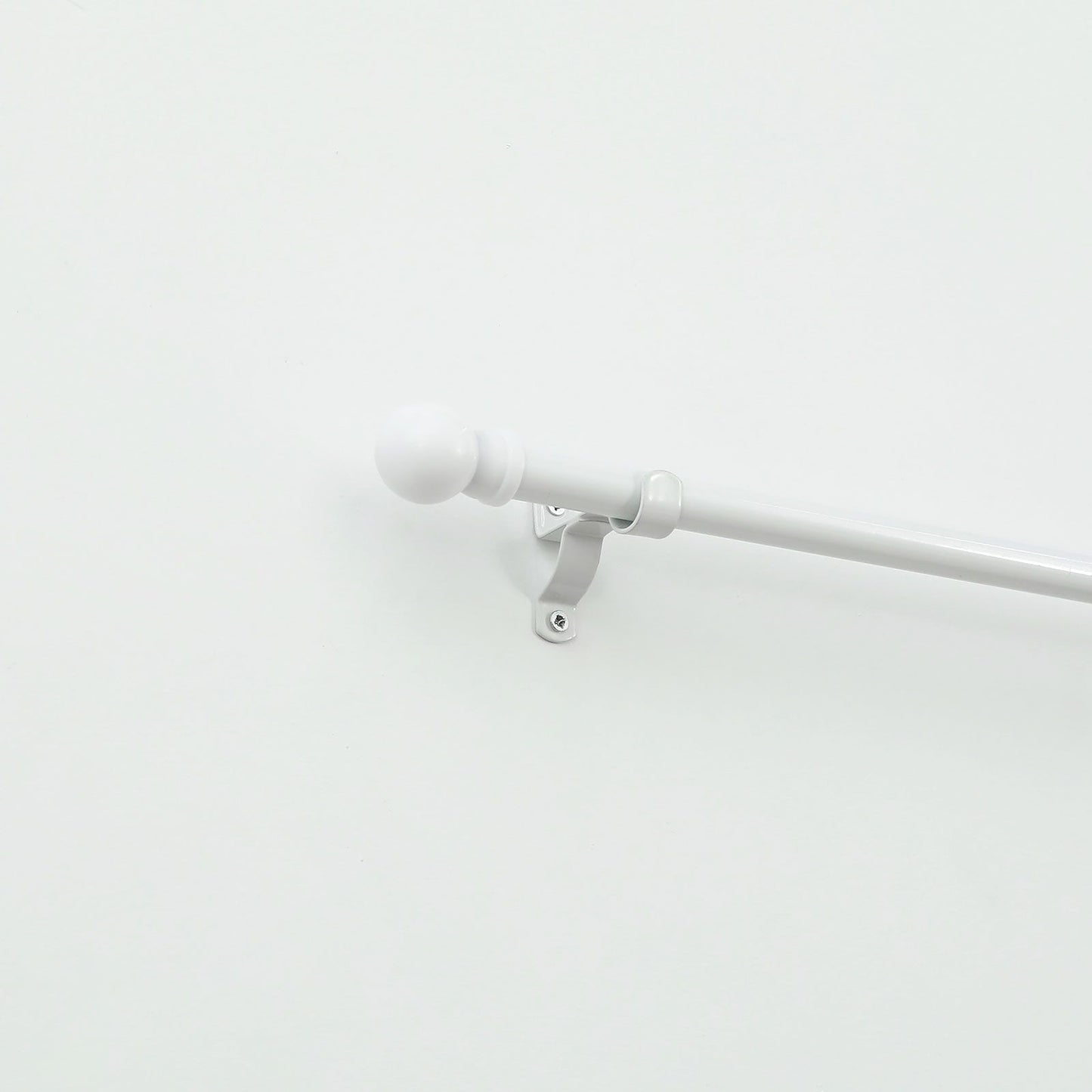 Windoware Single Stayed Curtain Rod Bracket - 50mm - 2 Pack - White
