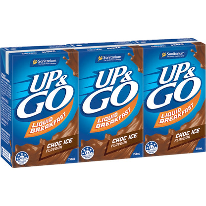 Up&go Liquid Breakfast Choc Ice 250ml X 3 Pack