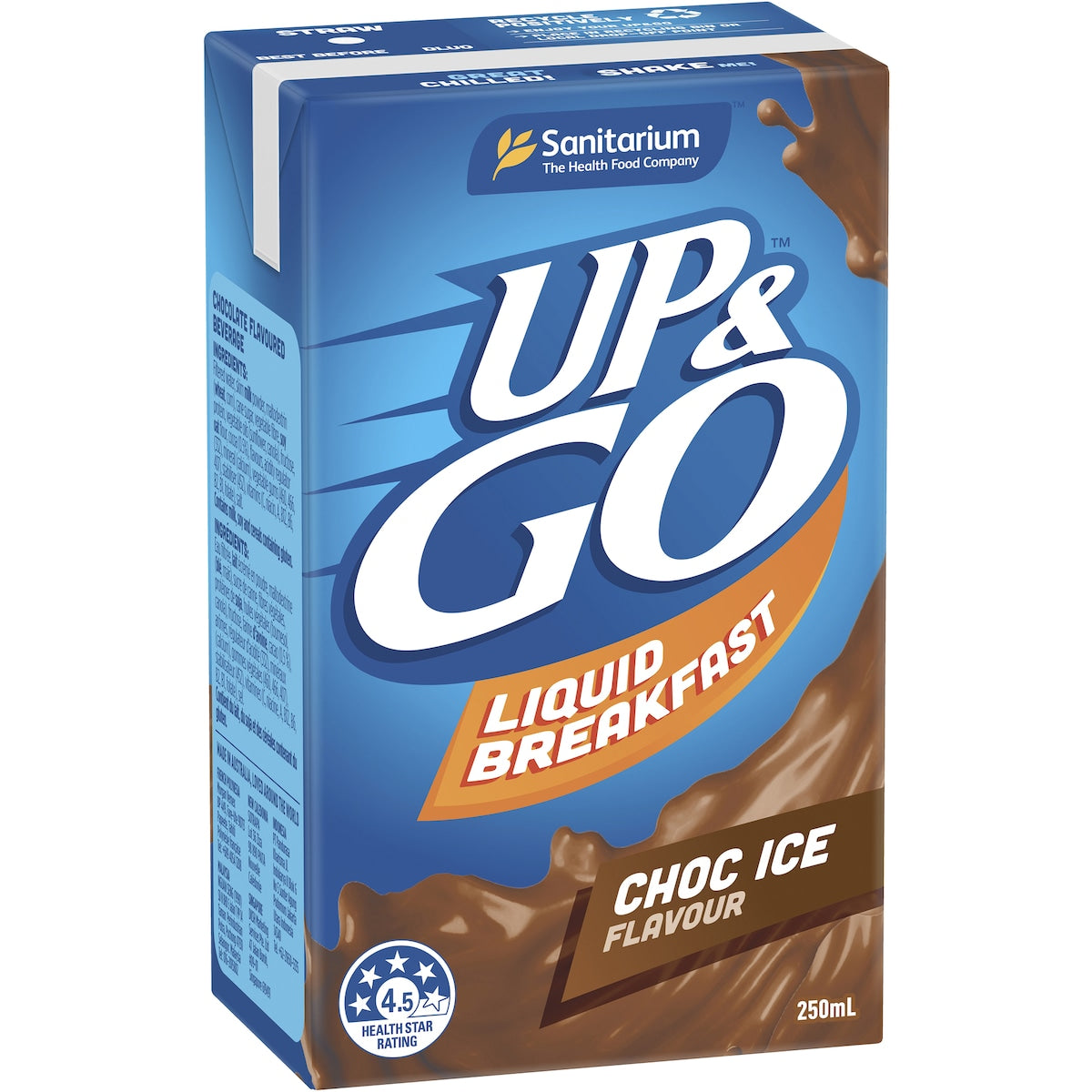 Up&go Liquid Breakfast Choc Ice 250ml X 3 Pack