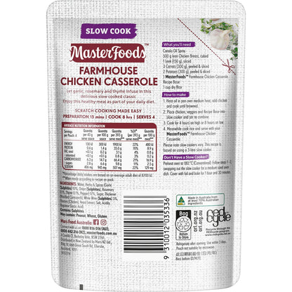 MasterFoods Chicken Casserole Slow Cook Recipe Base 175g