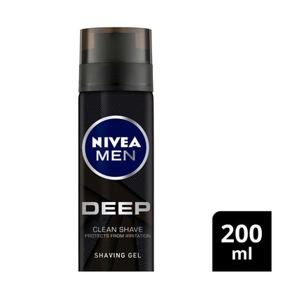 Nivea Men Deep Shaving Gel + Black Carbon - 200mL