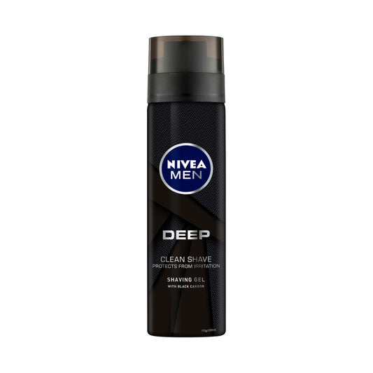 Nivea Men Deep Shaving Gel + Black Carbon - 200mL