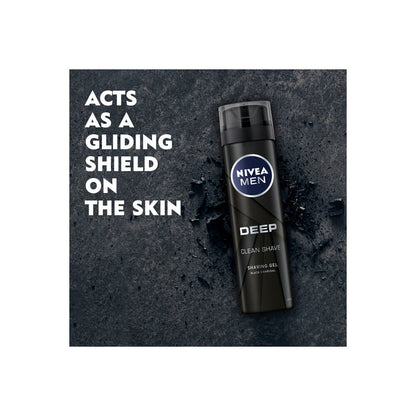 Nivea Men Deep Shaving Gel + Black Carbon - 200mL
