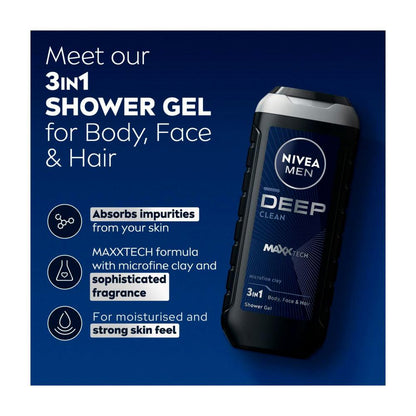 Nivea Men Deep ean Shower Gel - 500mL