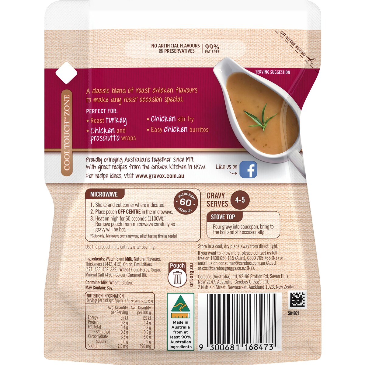 Gravox Roast Chicken With Herbs Family Pack Liquid Gravy Pouch 250g