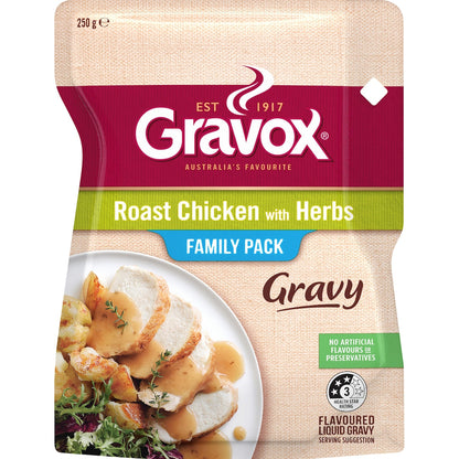 Gravox Roast Chicken With Herbs Family Pack Liquid Gravy Pouch 250g