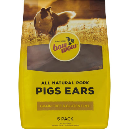 Bow Wow Pig Ears Dog Treats 5 Pack