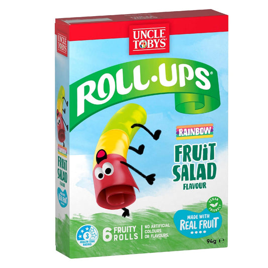 Uncle Tobys Roll-Ups Rainbow Fruit Salad 6 pack
