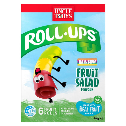 Uncle Tobys Roll-Ups Rainbow Fruit Salad 6 pack