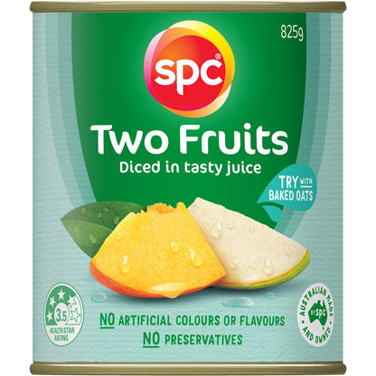 SPC Two Fruits Diced In Juice Canned Fruit 825g