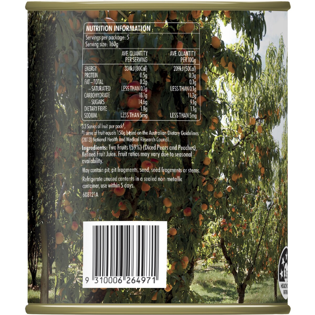 SPC Two Fruits Diced In Juice Canned Fruit 825g