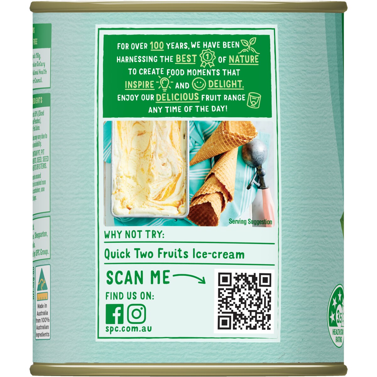SPC Two Fruits Diced In Juice Canned Fruit 825g