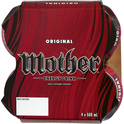 Mother Energy Drink Original Cans 500ml X 4 Pack