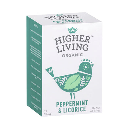 Higher Living Organic Tea Peppermint & Licorice - 15 pack