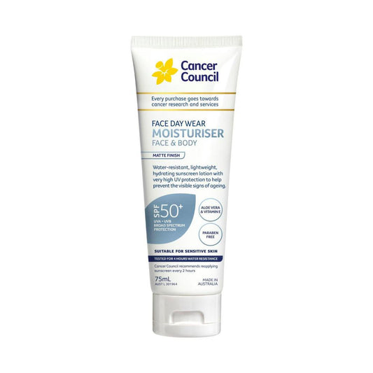 Cancer Council SPF 50+ Face Day Wear Moisturiser Matte Invisible - 75mL