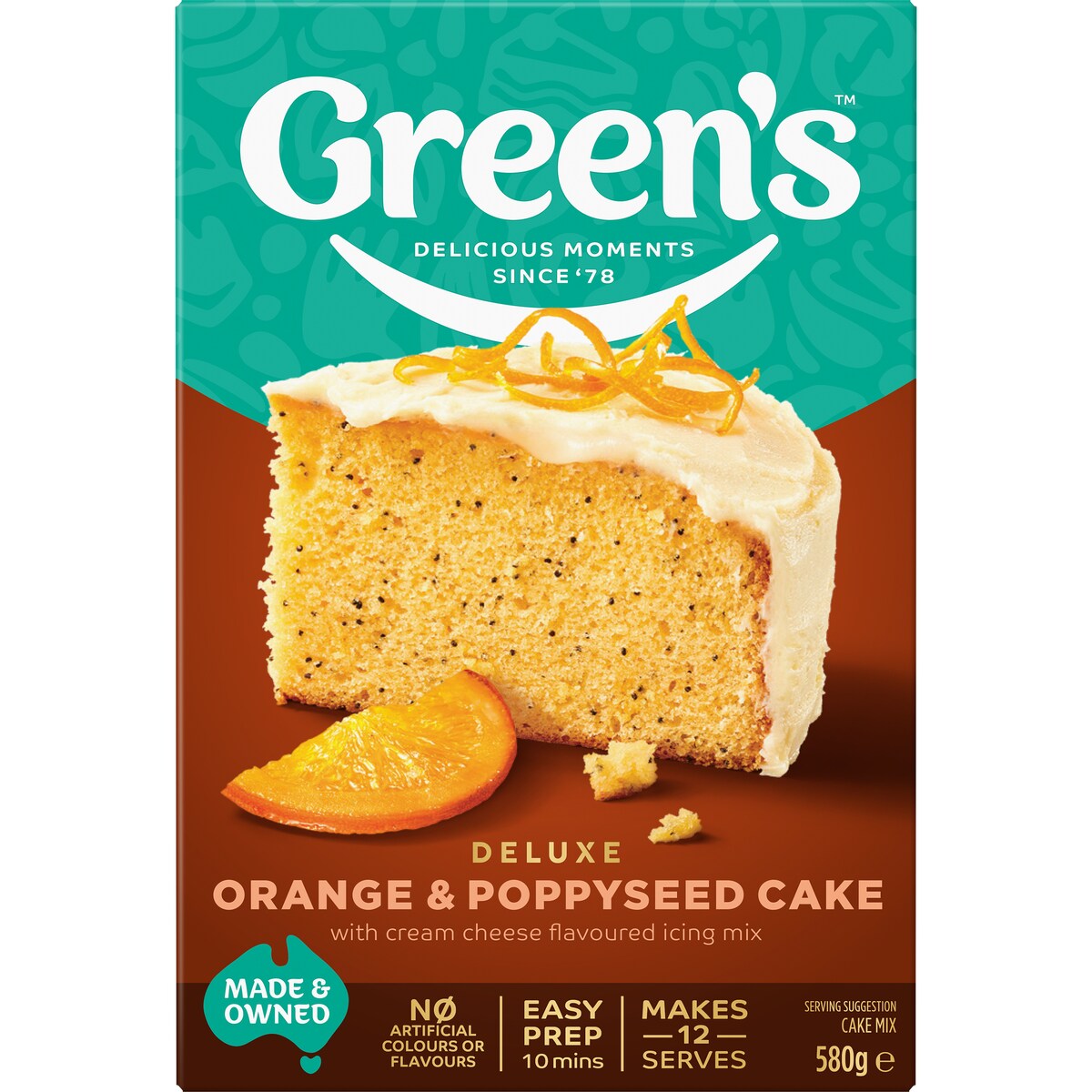 Greens Orange Poppyseed Cake Mix 580g