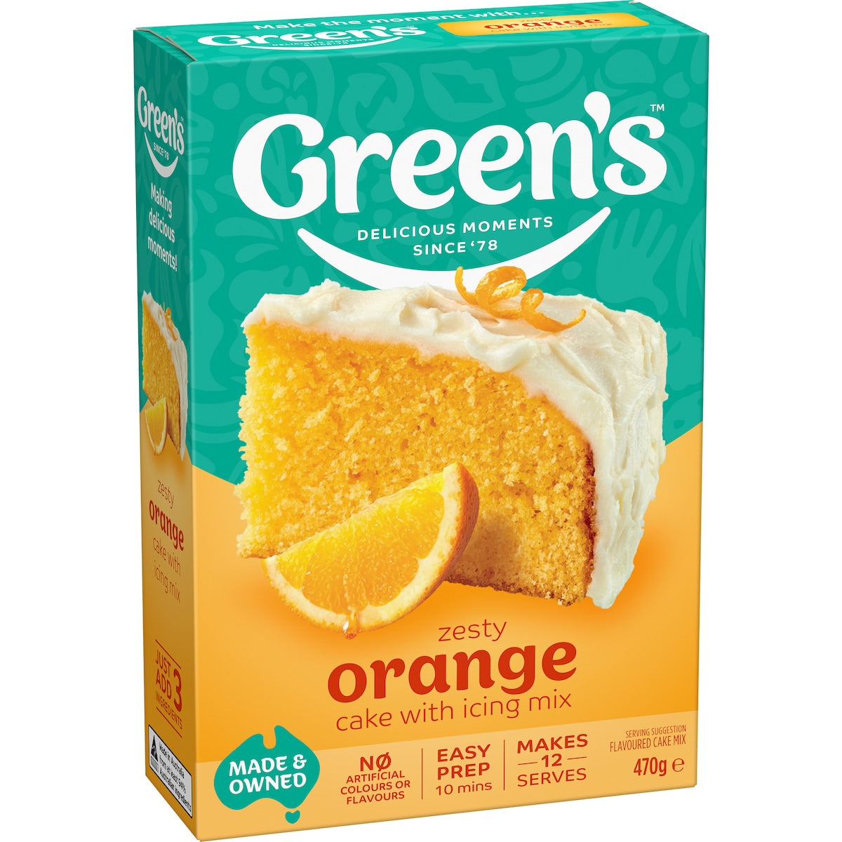 Green's Traditional Orange Cake Mix 470g