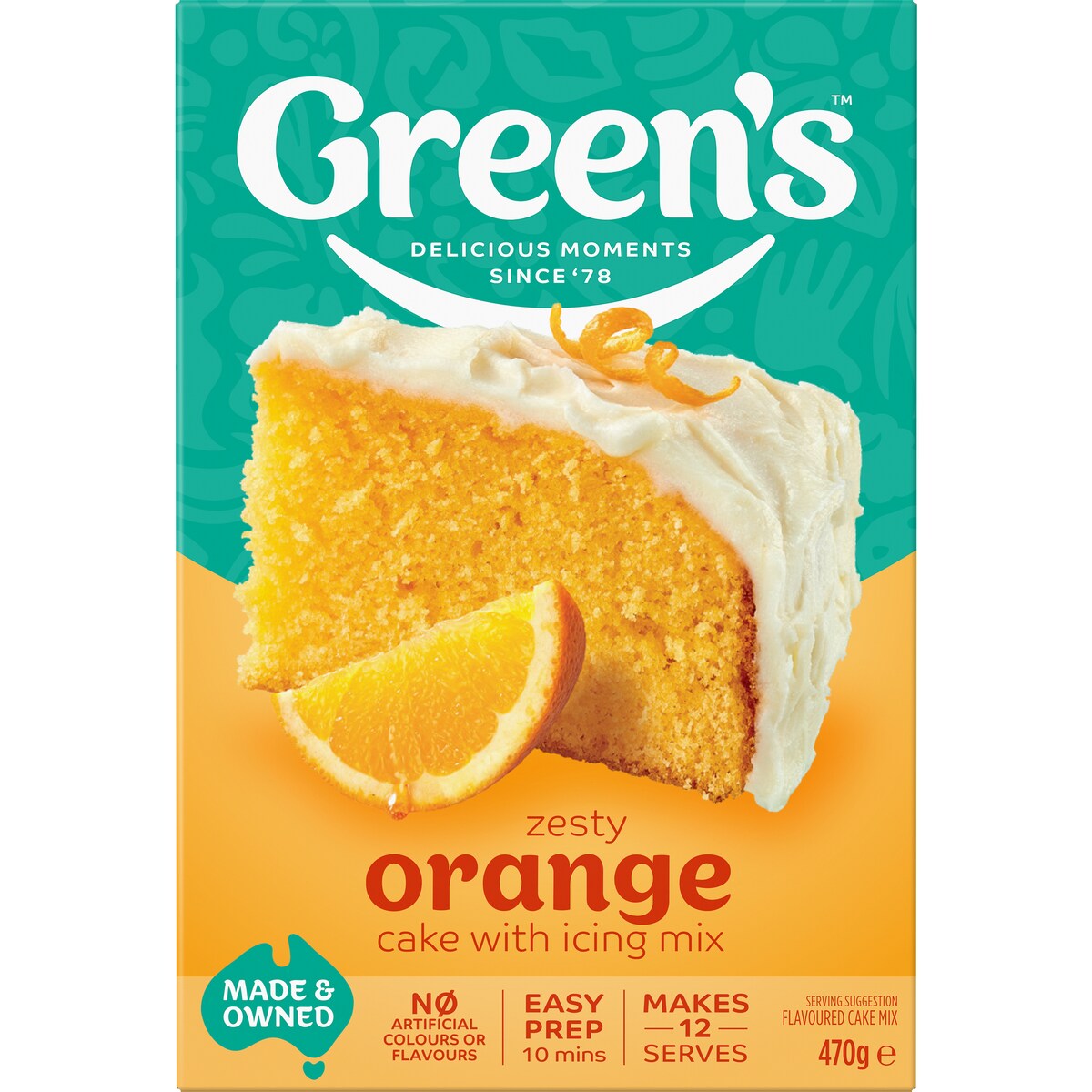 Green's Traditional Orange Cake Mix 470g