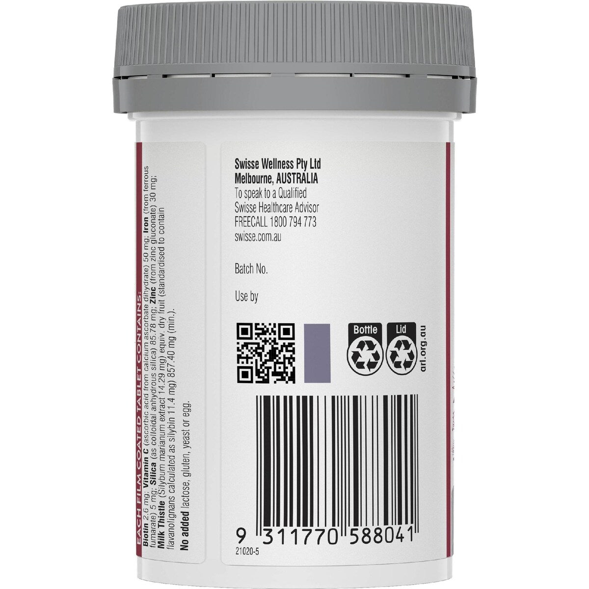 Swisse Beauty Hair Skin Nails+ Tablets For Collagen Formation 60 Pack