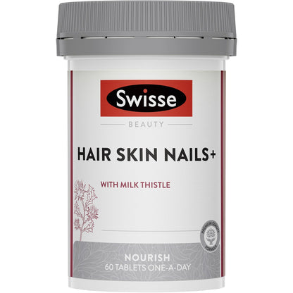 Swisse Beauty Hair Skin Nails+ Tablets For Collagen Formation 60 Pack
