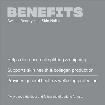Swisse Beauty Hair Skin Nails+ Tablets For Collagen Formation 60 Pack