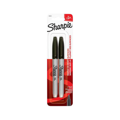 Sharpie Permanent Markers Fine Tip - 2 pack