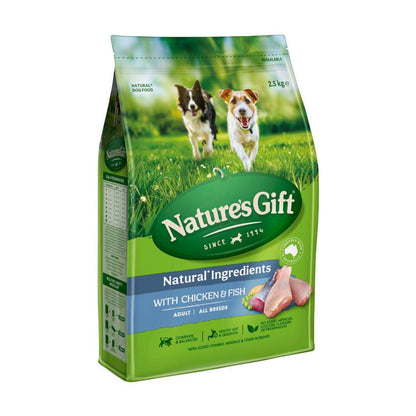 Nature's Gift Adult All Breeds Dry Dog Food With Chicken & Fish - 2.5kg
