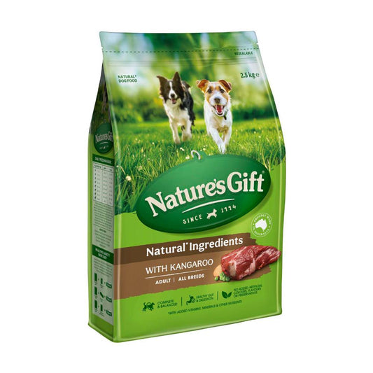 Nature's Gift Adult All Breeds Dry Dog Food With Kangaroo - 2.5kg