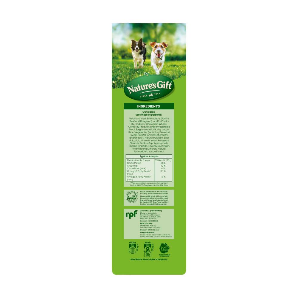 Nature's Gift Adult All Breeds Dry Dog Food With Kangaroo - 2.5kg