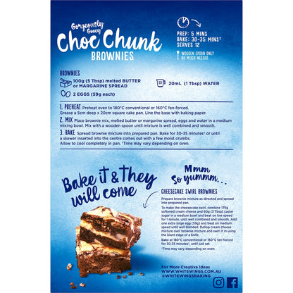 White Wings Brownie Mix Chocolate Chunk 475g