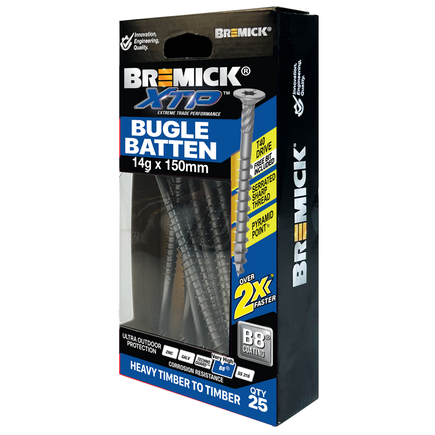 Bremick XTP Bugle Batten - 14g x 150mm - 25 Pack