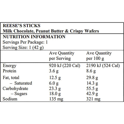 Reese's Sticks Chocolate Bar 42g