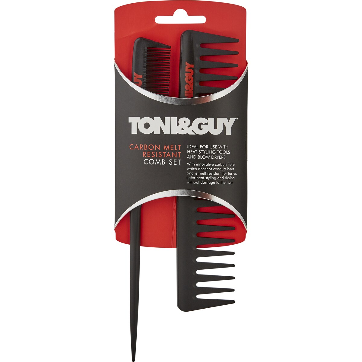 Toni & Guy Carbon Melt Resistant Comb Set each