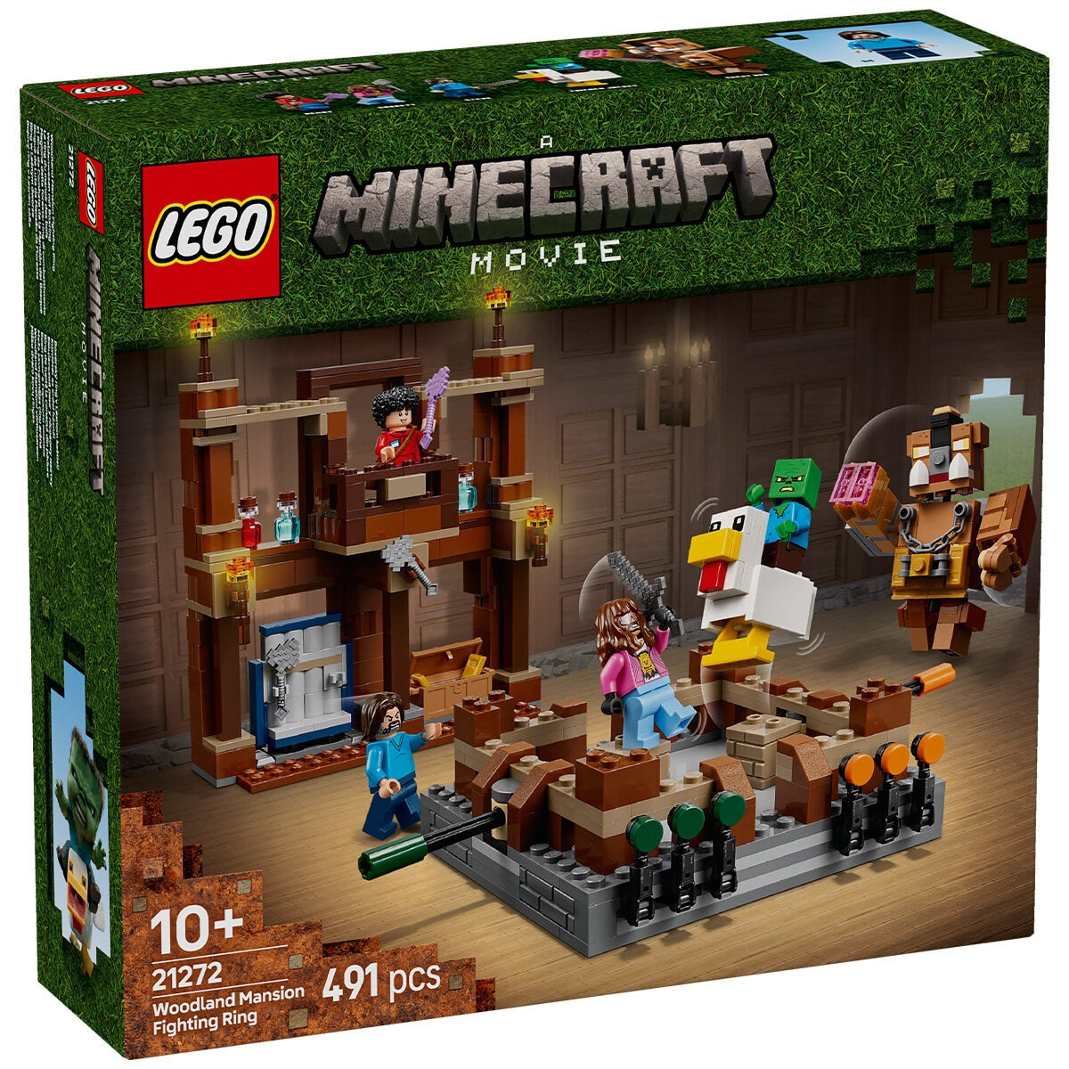 LEGO Minecraft Woodland Mansion Fighting Ring 21272 491 Pieces Interactive
