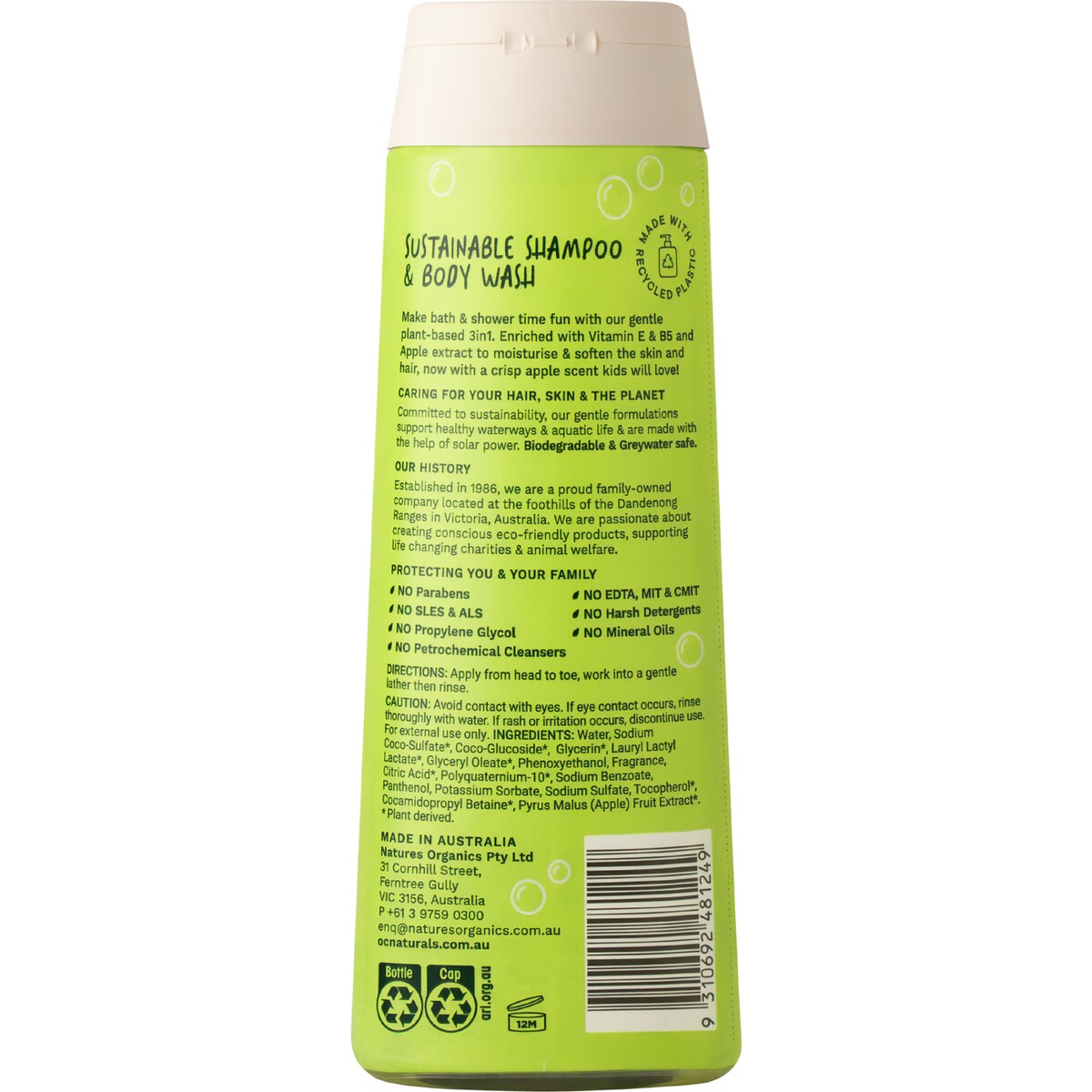 Oc Naturals Kids 3-in-1 Fruit Blast Conditioning Shampoo & Body Wash 400ml