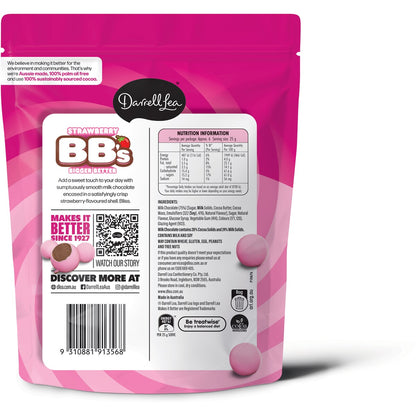 Darrell Lea Milk Chocolate Strawberry Bb's 168g