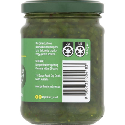 Gardener Gherkin Relish 250g