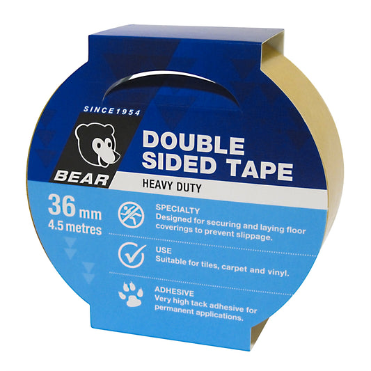 Bear 36mm x 4.5m Double Sided Heavy Duty Tape