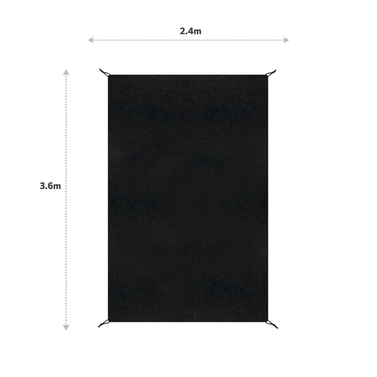 Coolaroo Shade Sail - 2.4 x 3.6m - Graphite