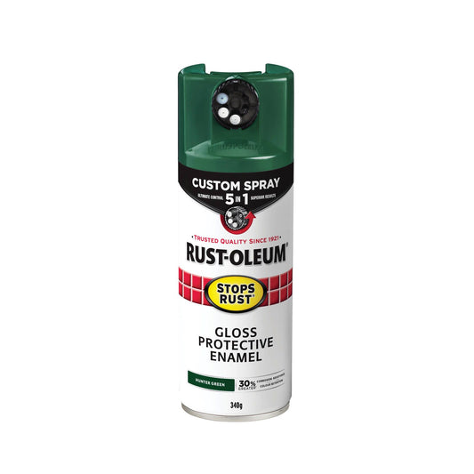 Rust Oleum Stops Rust Protective Enamel Custom Spray Paint 5-in-1 Gloss Dark Hunter Green 340g